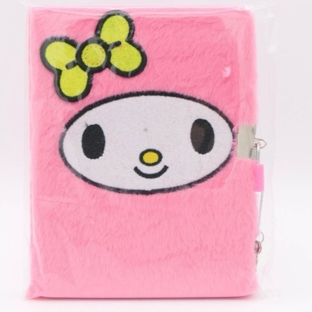 ⭐️NWT. HELLO KITTY Melody Fuzzy Journal Diary with Lock